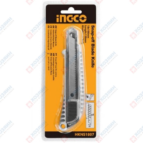 Нож строительный Ingco 18мм HKNS1807 - фото