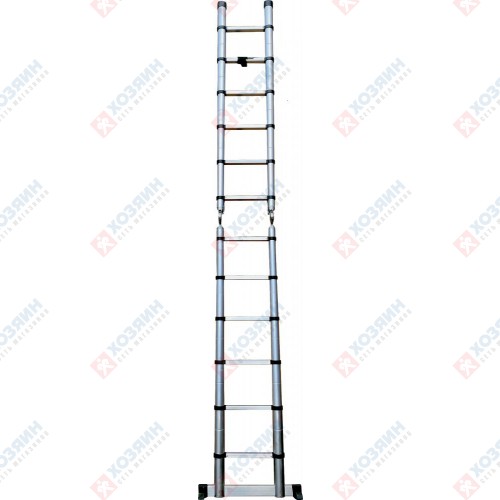 Лестница Алюмет DTLH 1.9 двухсторонняя телескопическая 1,9+1,9м - фото