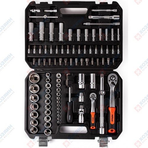 Набор инструмента AV Steel 94 предмета 1/4'', 1/2'' AV-011094 - фото